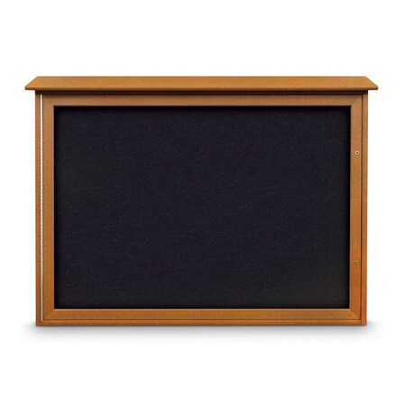 United Visual Products Outdoor Enclosed Combo Board, 72"x36", Gold Frame/Grey & Apricot UVCB7236ODG-GREY-APRICOT